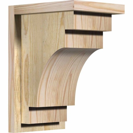 Ekena Millwork Mediterranean Rough Sawn Corbel w/Backplate, Douglas Fir, 8"W x 10"D x 14"H COR08X10X14MED01RDF